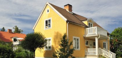 En gul svensk villa