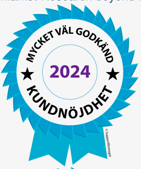 Logga för mycket väl godkänd kundnöjdhet 2024